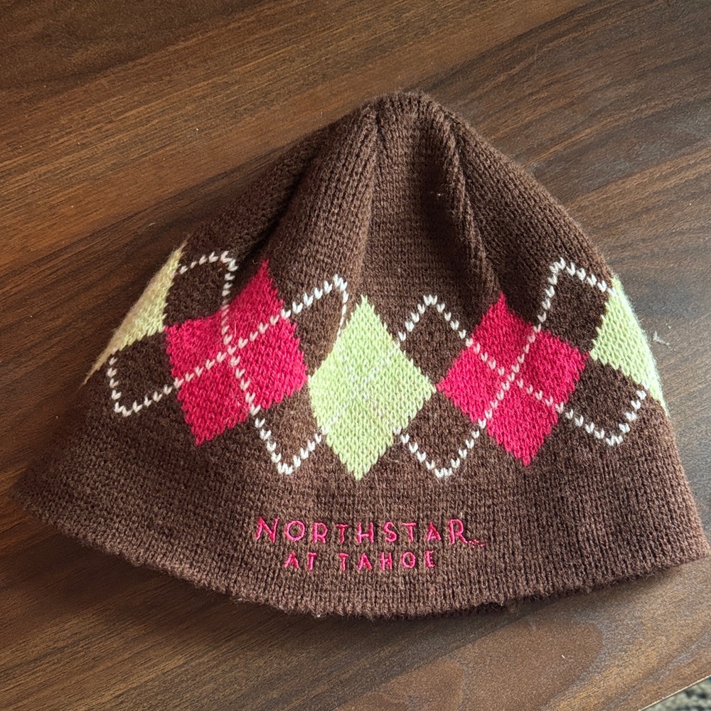 NORTHSTAR RESORT in Tahoe Brown Argyle Beanie